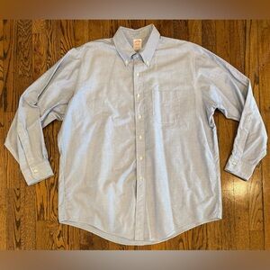 Brooks Brothers Oxford Cloth Dress Shirt Light Blue Made in USA Men’s 17.5-35 XL